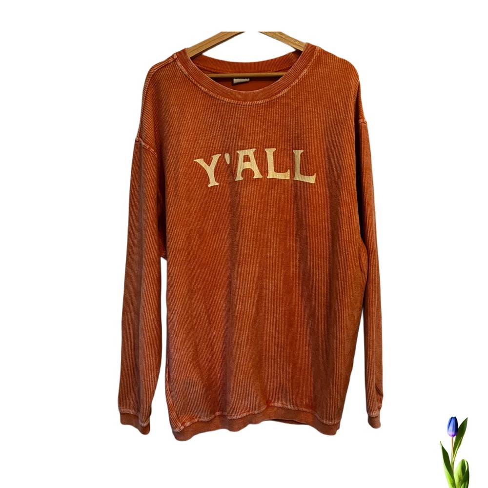 Y’ALL Sweatshirt Rust Color Chicka-d Size M